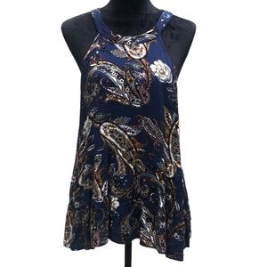 Upper East Side Nashville Paisley Print Halter Blouse size Large